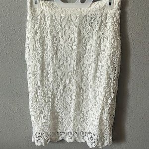 Forever 21 Lace Overlay Pencil Skirt